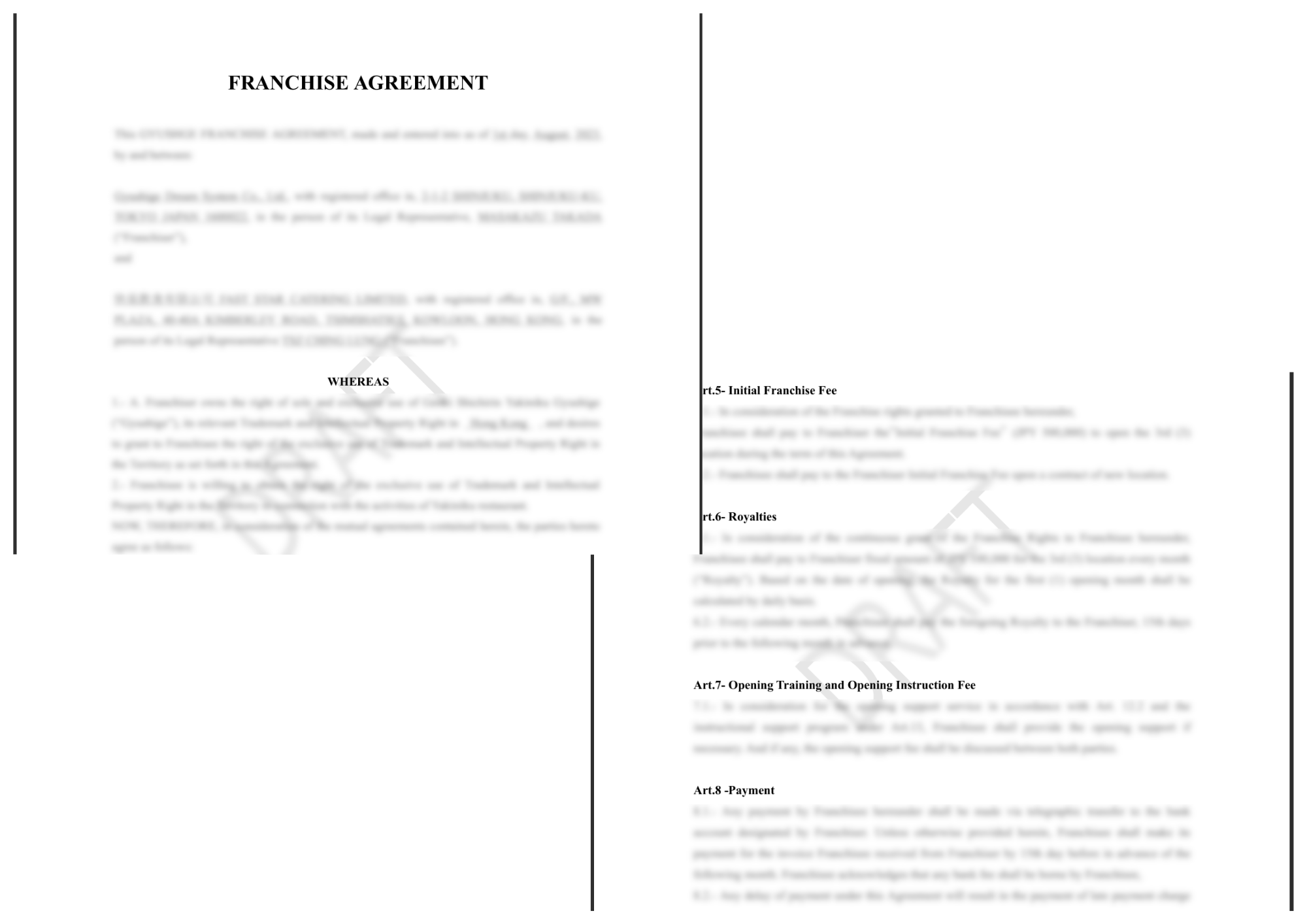 ②フランチャイズ契約書の構築